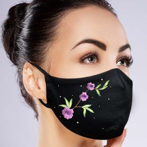 Flower Face Mask w/ filter pocket